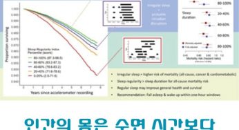 인간의 몸은 수면 시간보다 수면 규칙성이 중요하다는 연구