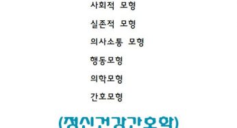 (정신건강간호학) 정신건강간호의 모형 +